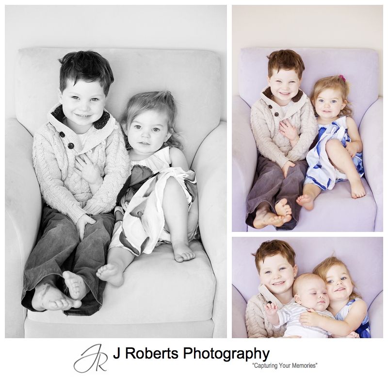 Sibling portraits at home - sydney family portrait photographer